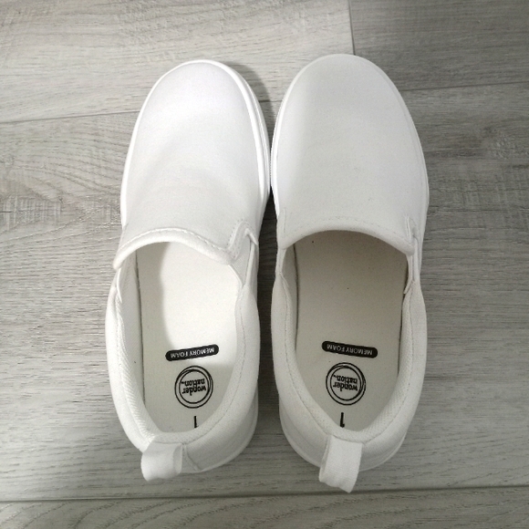 White Kids Slip-On Shoes - Picture 1 of 3